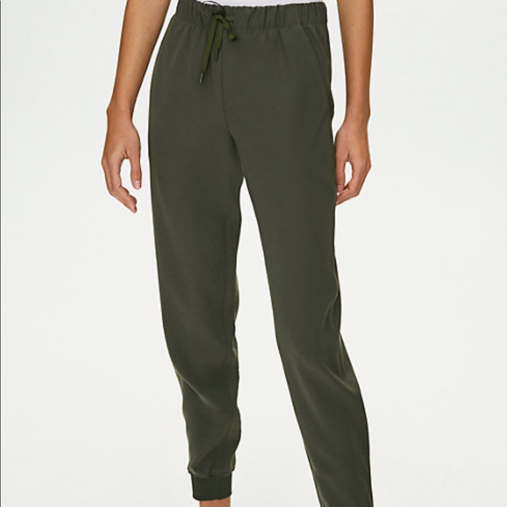 Aritzia Olive Green Track Pants